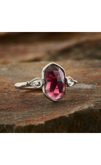 Garnet Double Terminated Ring