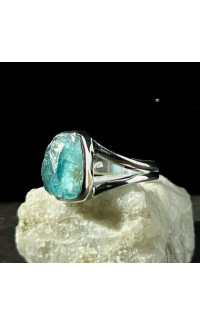 NEONBLAUWE APATIETRING VAN STERLING ZILVER