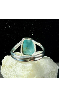 NEONBLAUWE APATIETRING VAN STERLING ZILVER