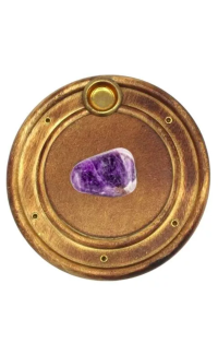 Amethyst Mango Wood Incense Holder